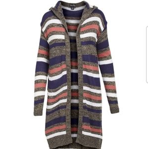 Evelyn Traylor: pink& blue stripped cardigan